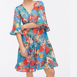 J. Crew | Dresses | Jcrew Tiered Dress In Brushed Daisy Print | Poshmark